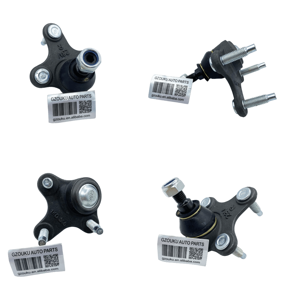 Right Lower Control Arm Ball Joint 1K0407366C Forged Steel Bracket, Pre Lubricated Socket, Direct Bolt On - OEM 1K0407366C