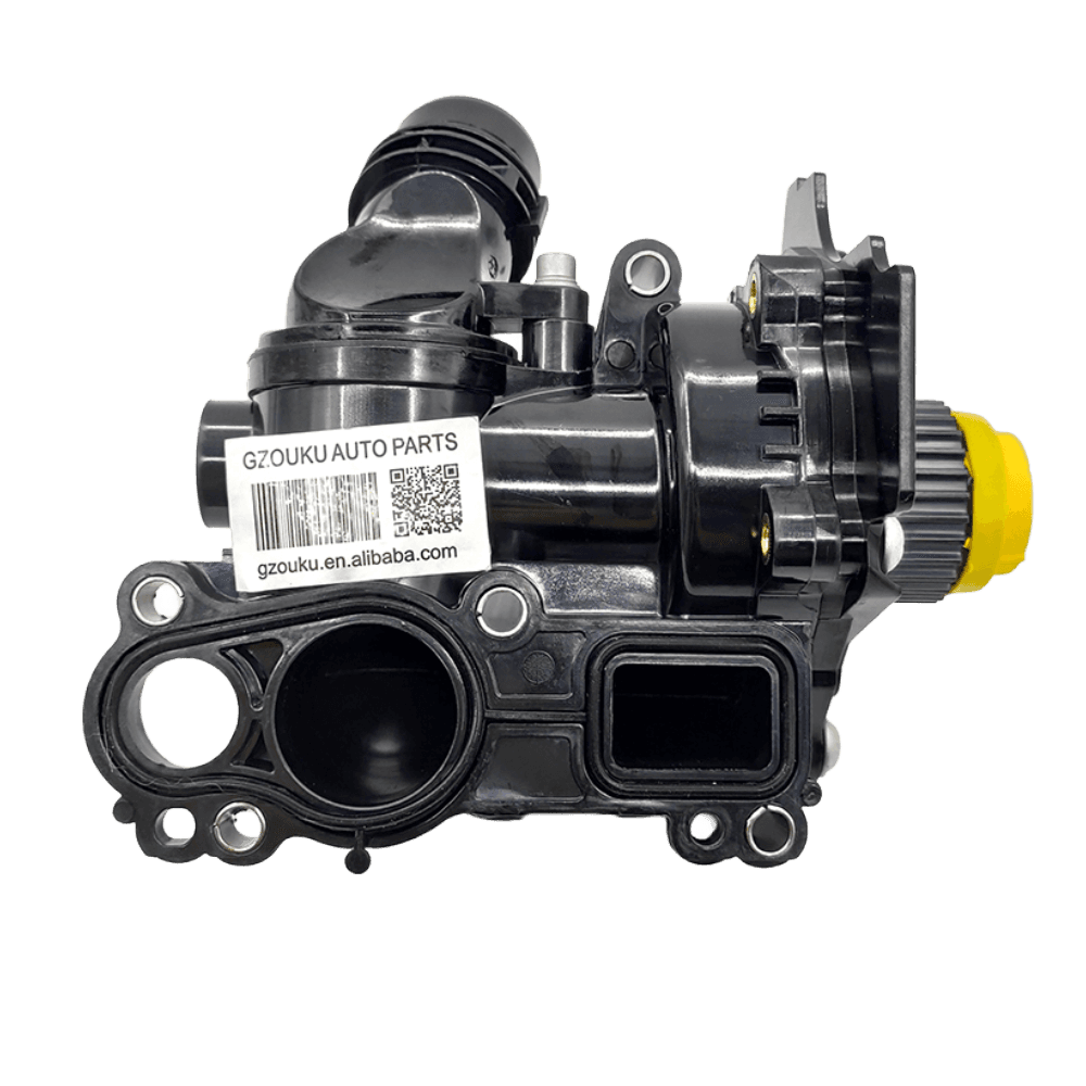 06H121026BF Audi A4 Q5 VW Tiguan GTI Alloy Water Pump Assembly 06H121026BF With Thermostat Engine Cooling Heavy-Duty Metal Housing, Anti-Cavitation Impeller, Pre-Installed Seals - OEM 06H121026BF