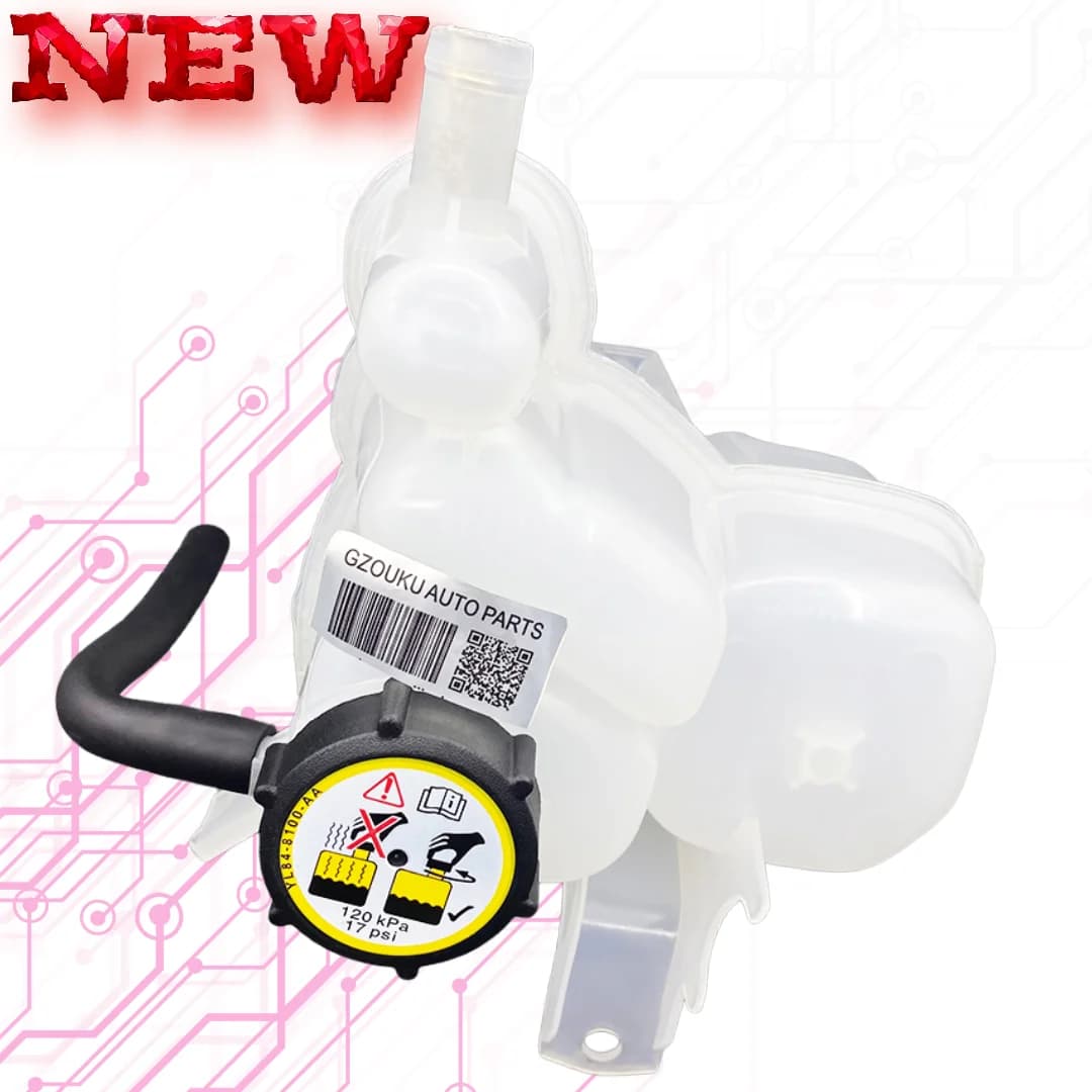 Premium Quality Expansion Tank Compatible with Ford Fiesta EG 2013+ / Maverick M1 2001+ / Maverick M7 2006+ - OEM Part Numbers: 1L8Z-8A080-BB, YL84-8100-AA, 1L8Z-8A080-AB - OEM 1L8Z-8A080-BB