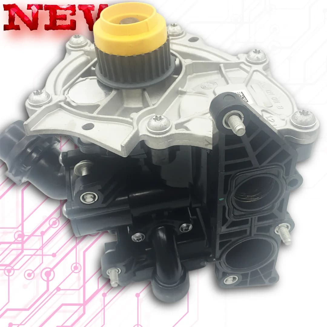 Water Pump Thermostat Housing Assembly for Audi A1/A3/A4/A5/A6/7/Q3/Golf VII - Engine Parts Replacement Kit with OEM Numbers 06L12111G/06L 121 011 B/06L 121 111 H - OEM 06L12111G/06L 121 011 B/06L 121 111 H