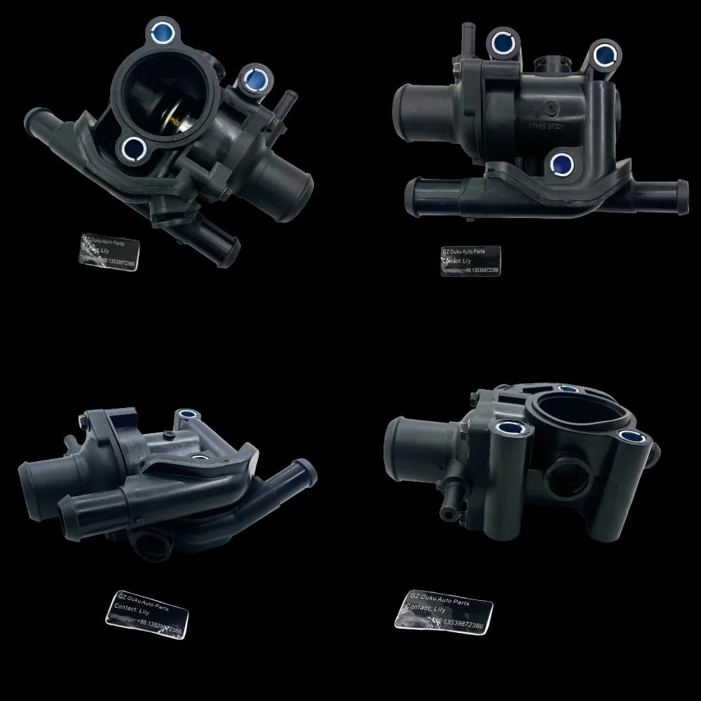 Thermostat Housing Replacement Kit for 2000-2004 Ford Escape, Focus & Tribute Models - OEM Compatible YF09-15-176B/YF0915176B/YF09-15-176A/YS4z-8592-BD Engine Cooling Housing - OEM YF09-15-176B/YF0915176B/YF09-15-176A/YS4z-8592-BD
